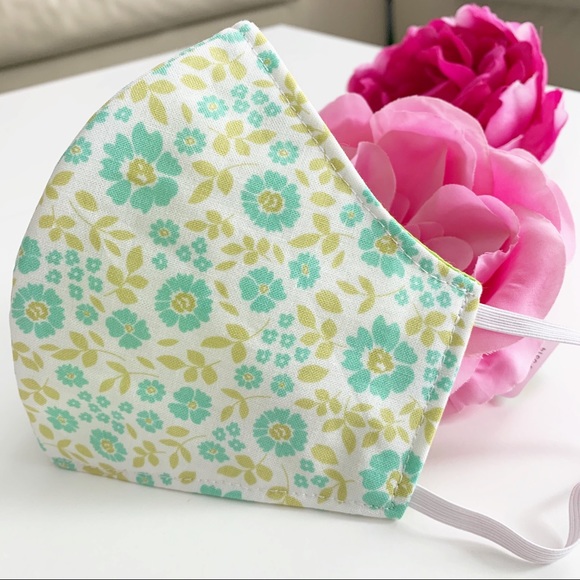Accessories - 2/$20 Triple Layer Handmade Face Mask floral